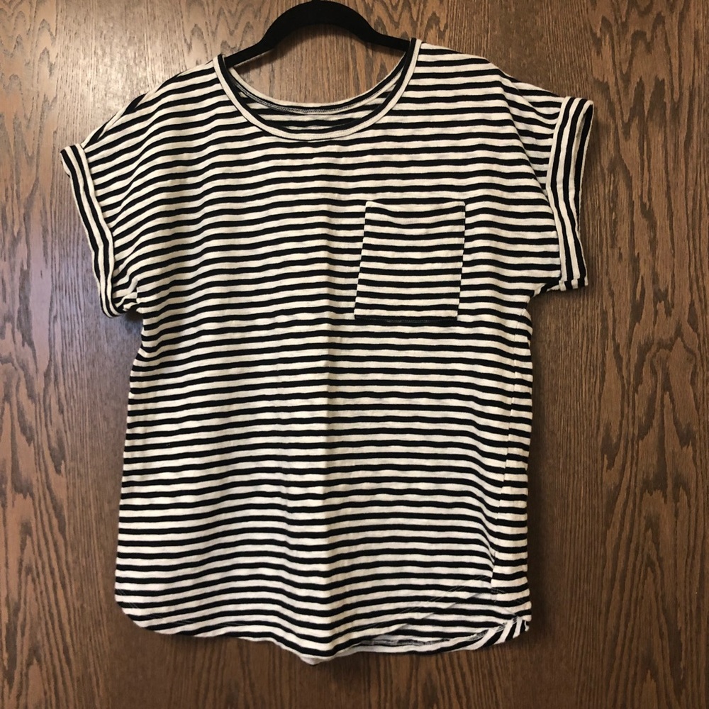Merona from target Black and white pocket tee